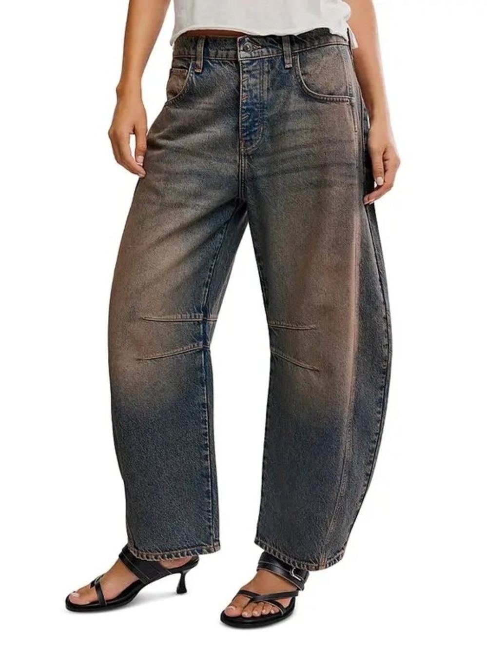 We The Free Good Luck Barrel Jeans - Colorway Lost. NWOT